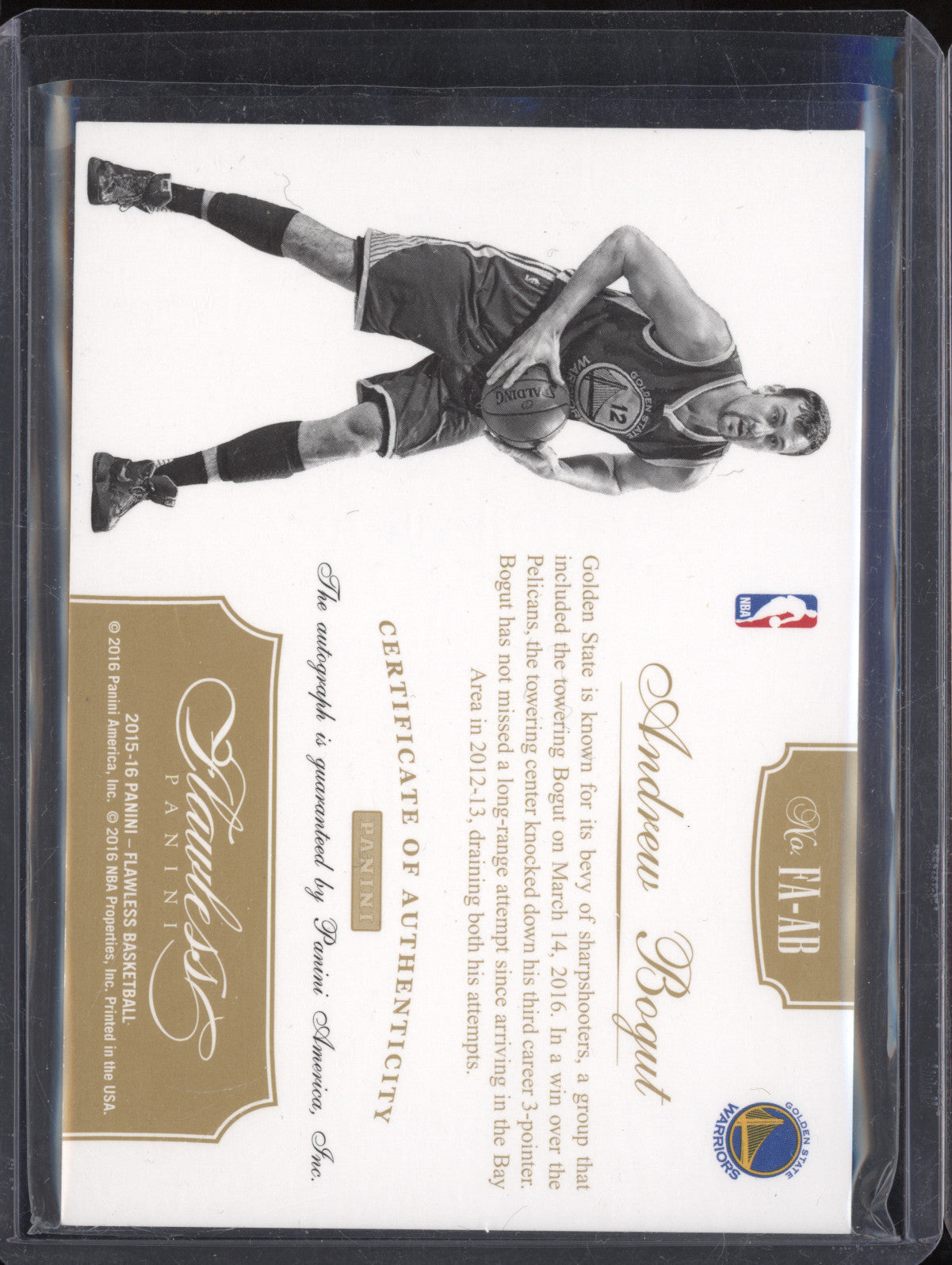 Andrew Bogut 2015-16  Flawless FA-AB Flawless Auto 16/25