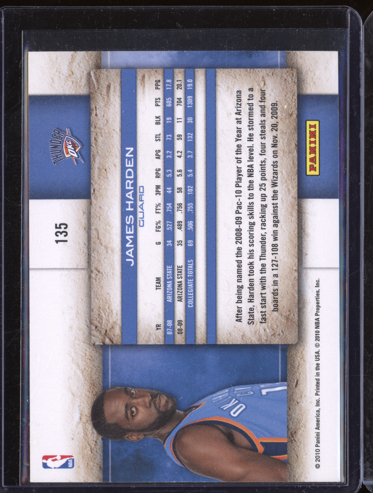 James Harden 2009-10 Panini Studio 135 RC