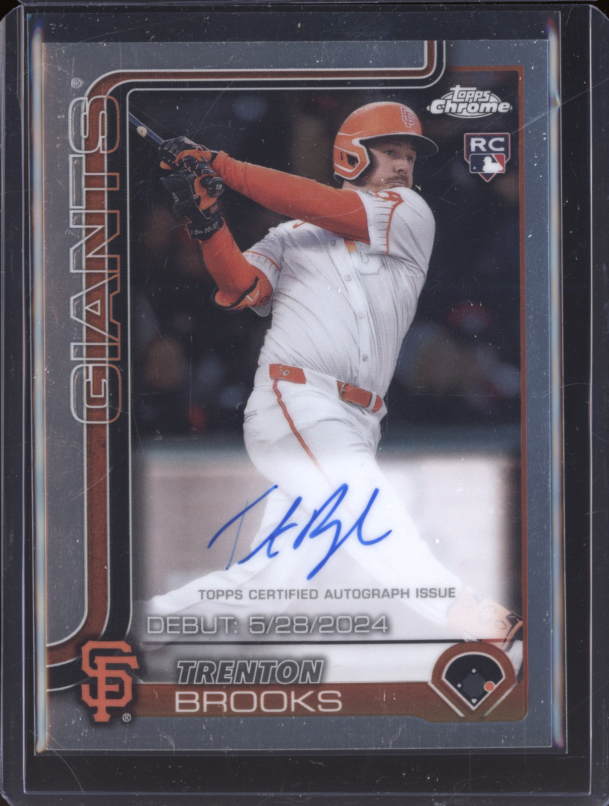 Trenton Brooks 2025 Topps Chrome Update CRDA-TB RC Auto