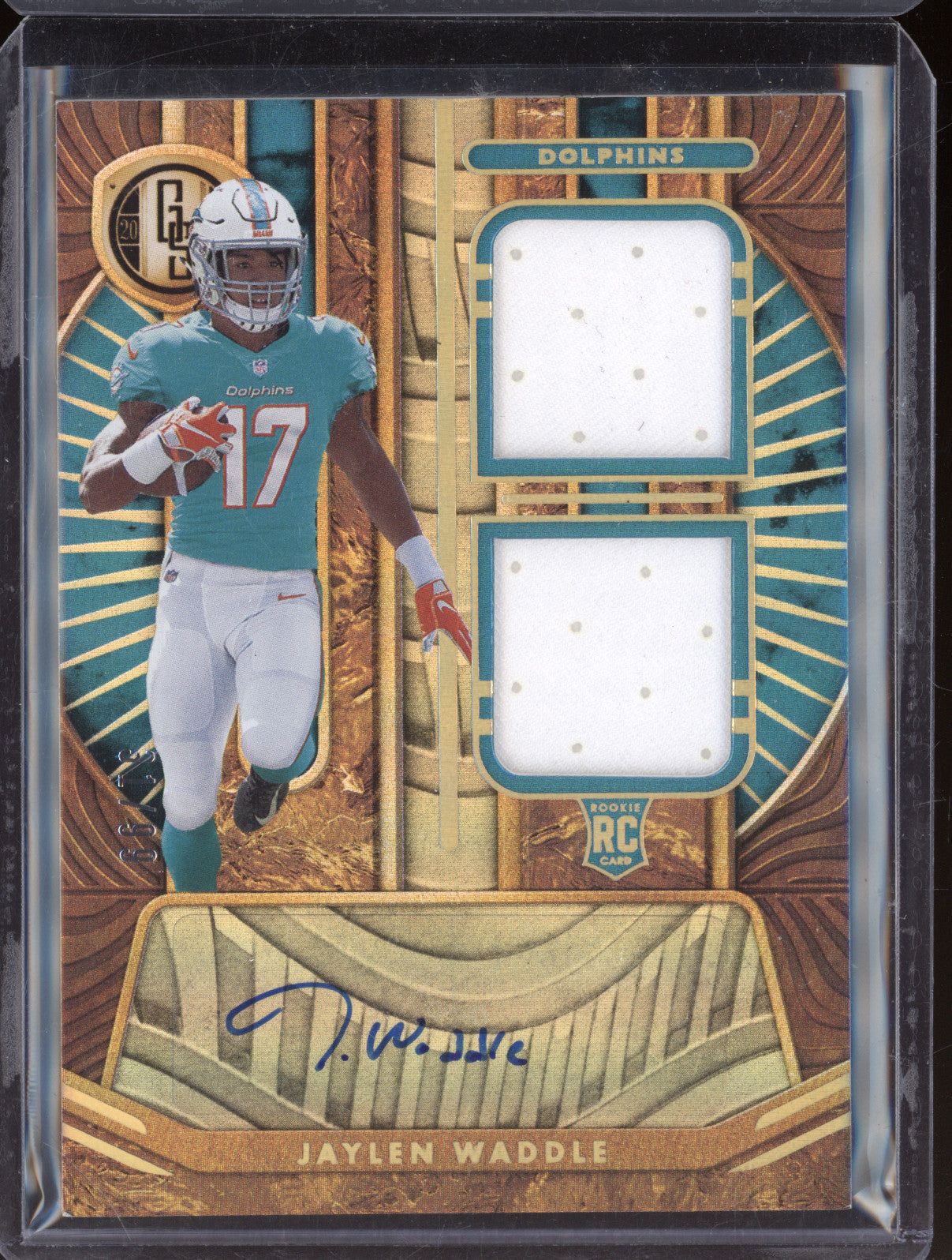 2021 Panini Gold Standard Football 254 Jaylen Waddle RPA RC 31/99