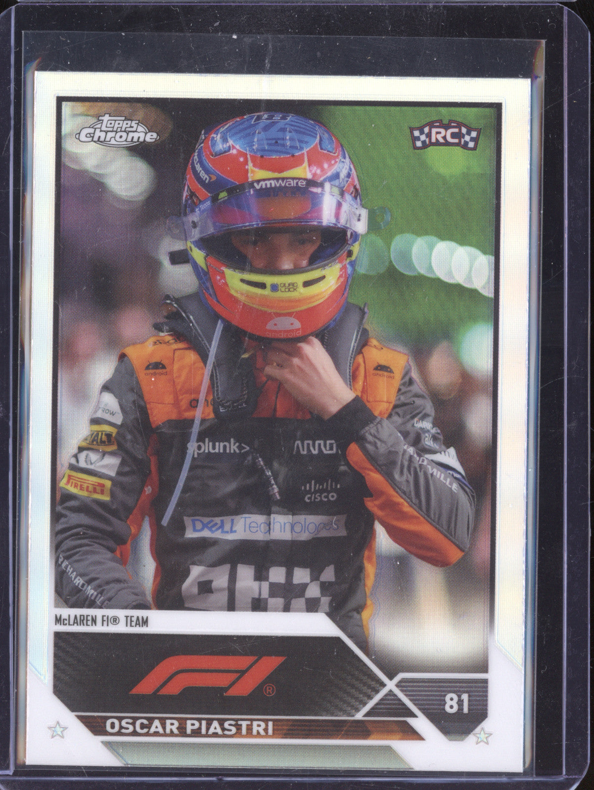 Oscar Piastri 2023 Topps Chrome 41 Refractor RC