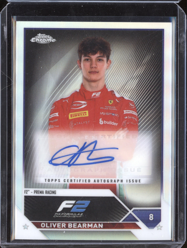 Oliver Bearman 2023 Topps Chrome F1 CAC-OB Refractor Autograph