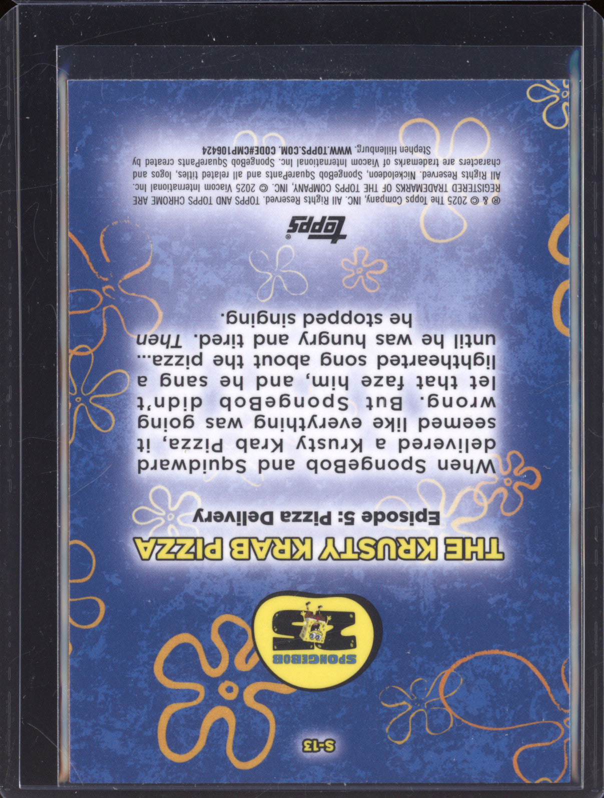 2025 Topps Chrome SpongeBob S-13 SpongeBob SquarePants, Squidward Tentacles