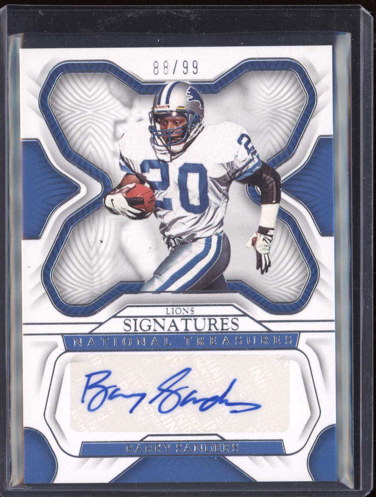2022 Panini National Treasures Football SIG-BSA Barry Sanders Signatures 88/99