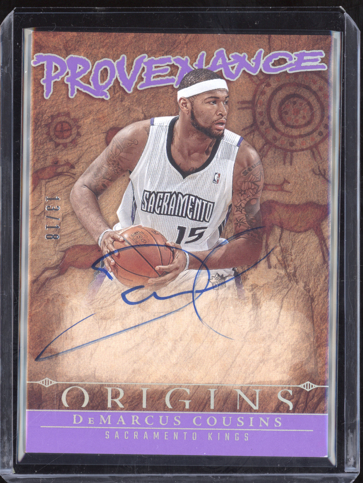 DeMarcus Cousins 2024-25 Panini Origins RA-DEM Provenance Auto Purple FOTL 13/18