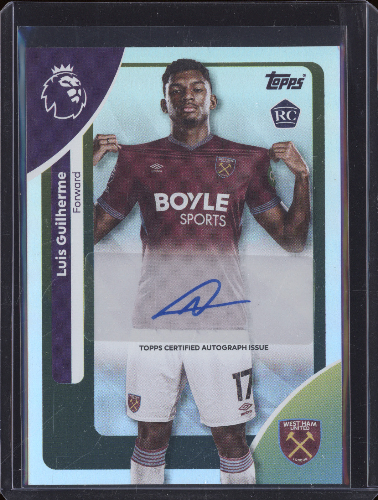 Luis Guilherme 2025-26 Topps Premier League AC-LG Autograph