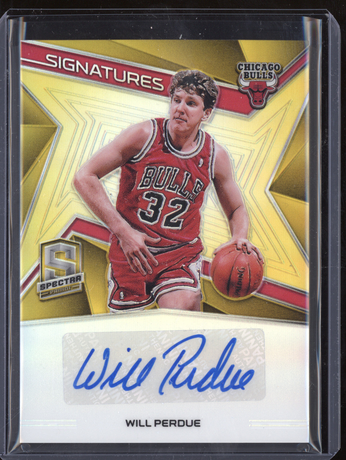 Will Perdue 2018-19 Panini Spectra SG-WPD Gold Auto 3/10