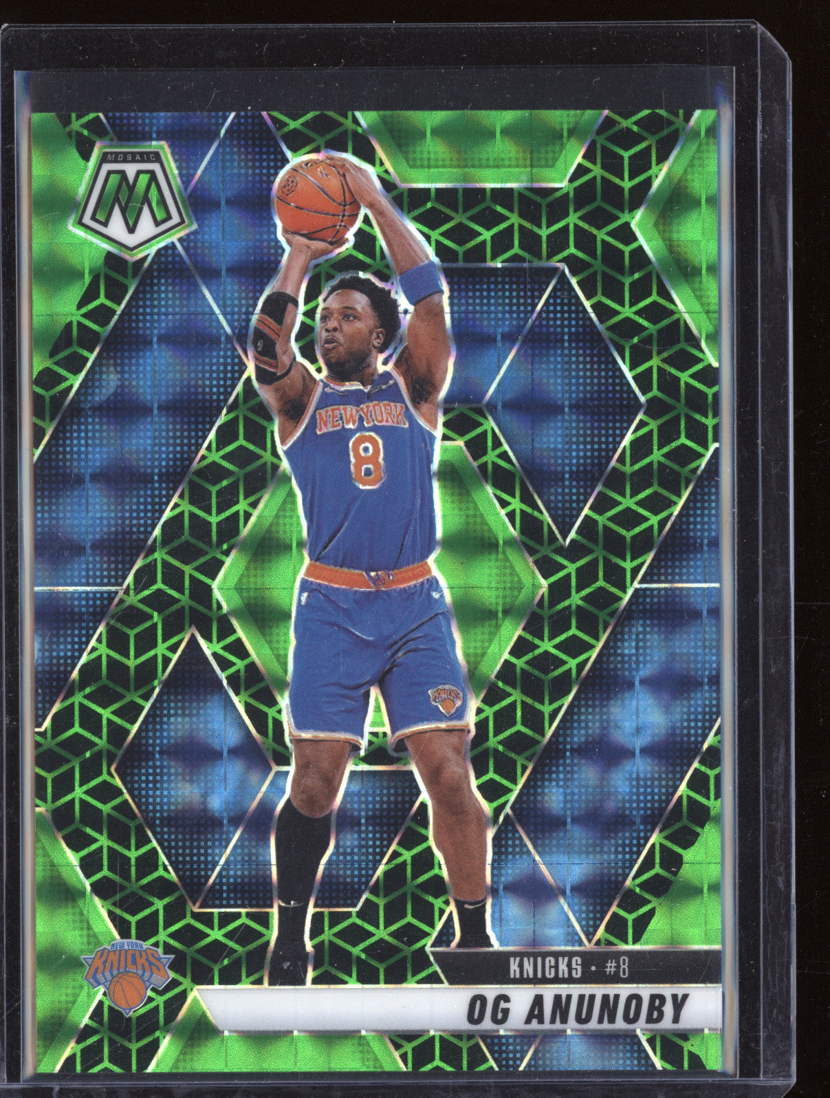 OG Anunoby 2024-25 Panini Mosaic 123 Spectris Green FOTL 1/5