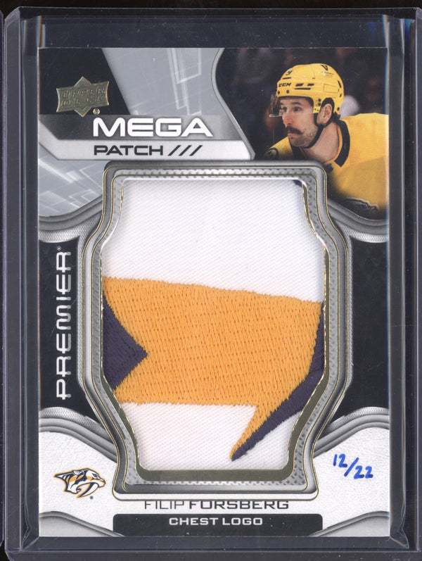 Filip Forsberg 2022-23 Upper Deck Premier PMP-FF Mega Patch Chest Logos 12/22