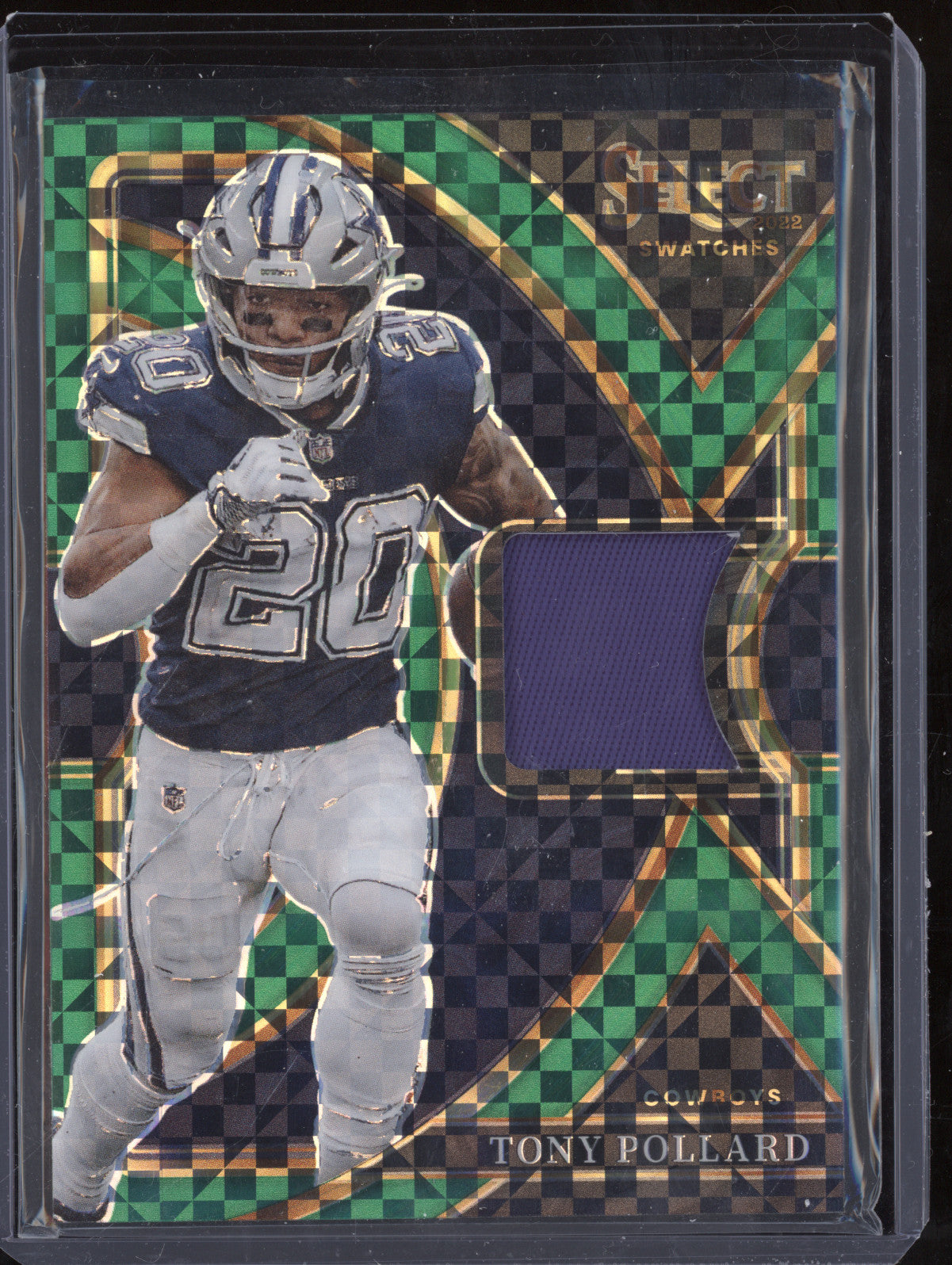 Tony Pollard 2022 Panini Select SS-27 Select Swatches Green 2/5