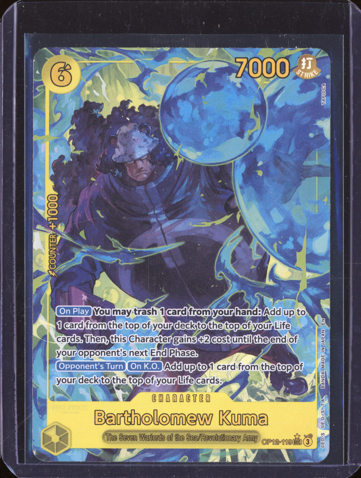 Bartholomew Kuma 0 One Piece Legacy of the Master OP12-119 Secret Rare Alt Art