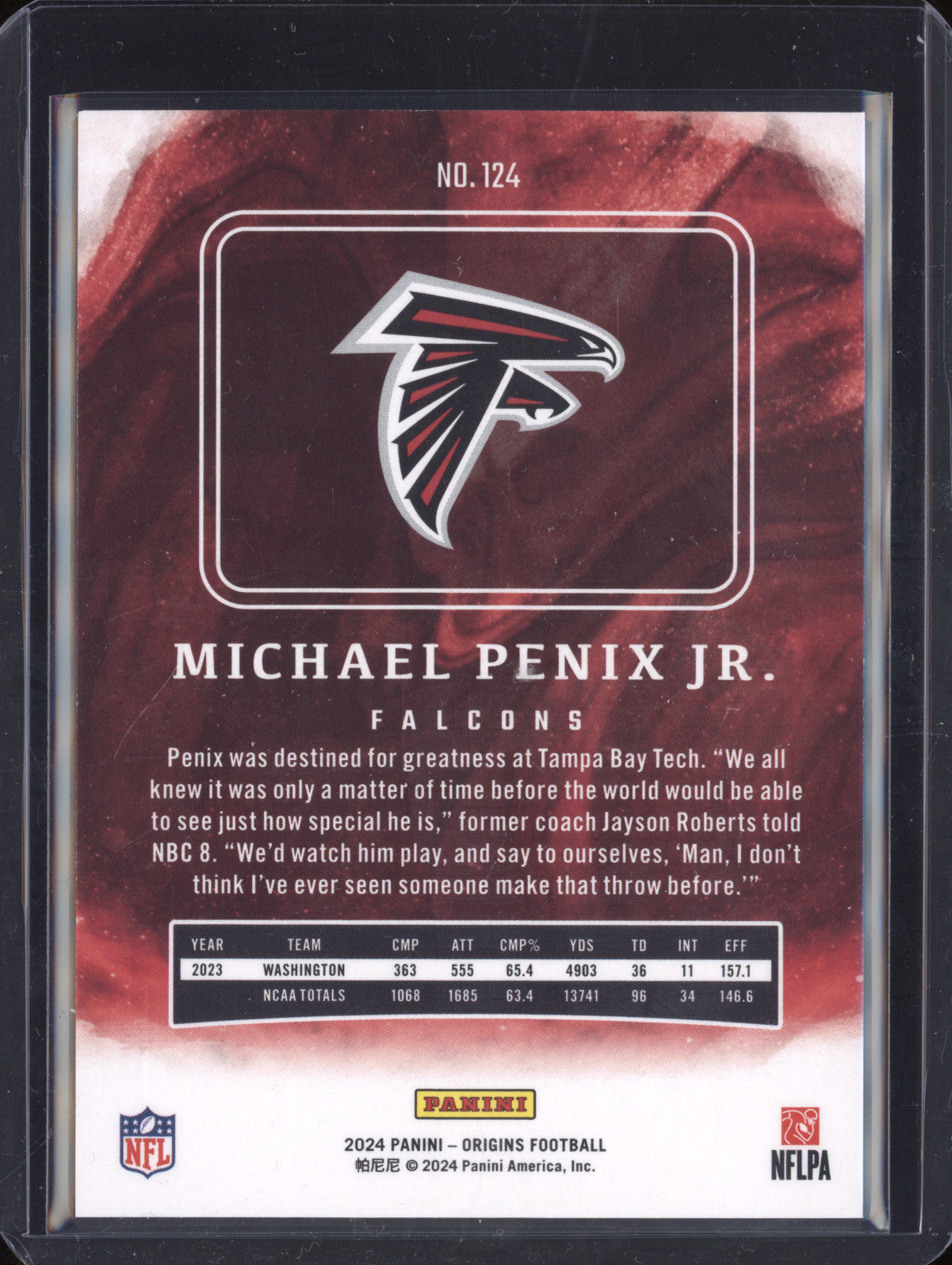 Michael Penix Jr 2024 Panini Origins 124 RC