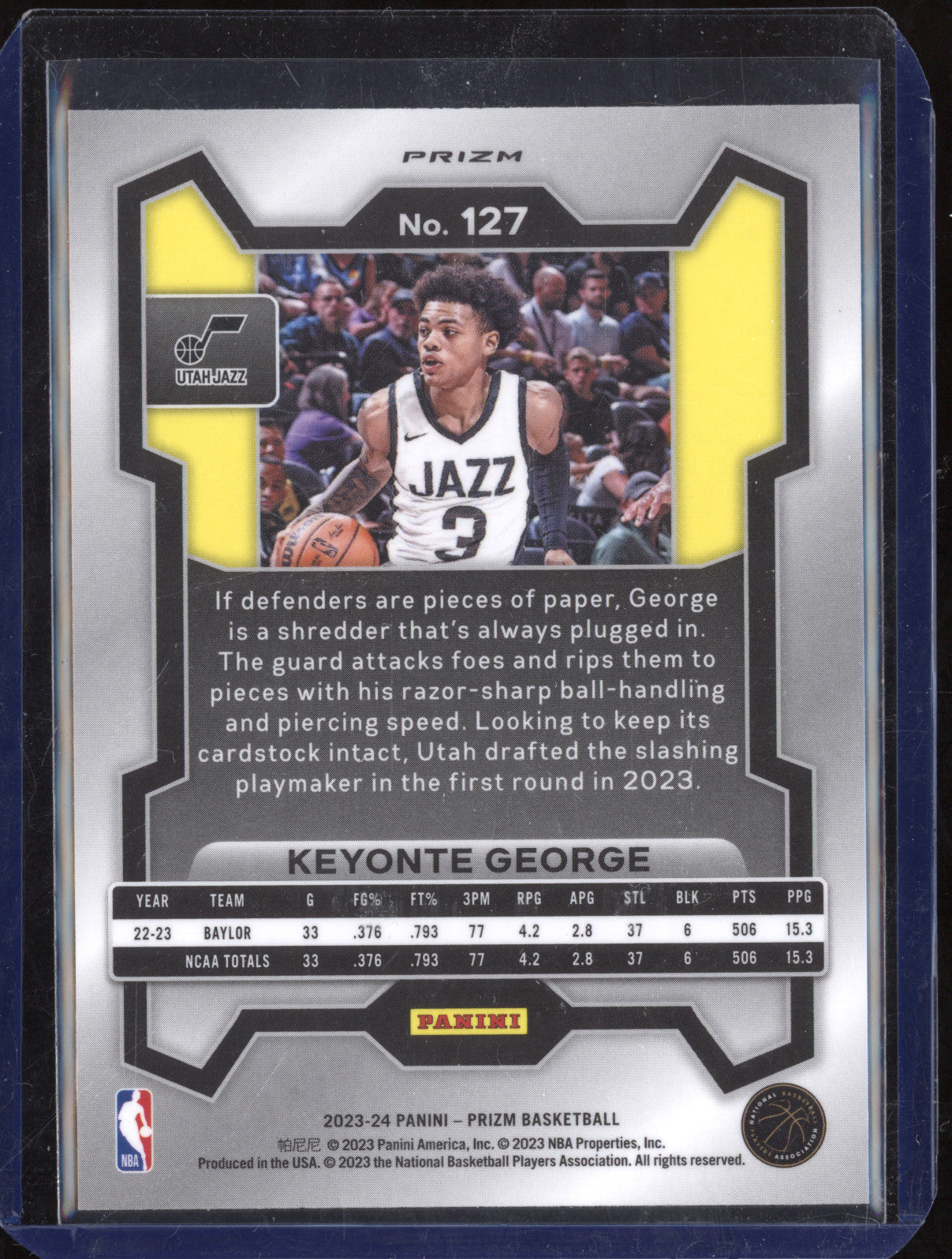 Keyonte George 2023-24 Panini Prizm 127 Silver RC