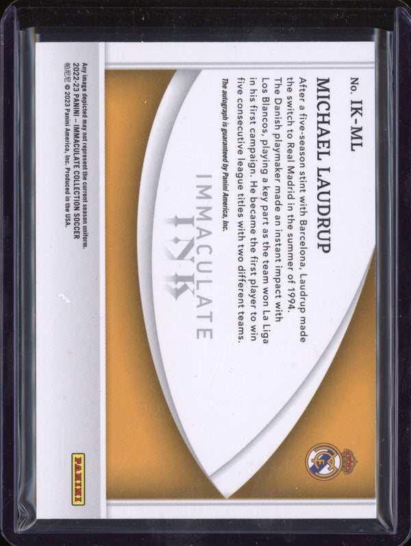 Michael Laudrup 2022-23 Panini Immaculate IK-ML Ink Sapphire 14/25