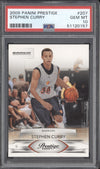 Stephen Curry 2009 Panini Prestige 207 RC PSA 10