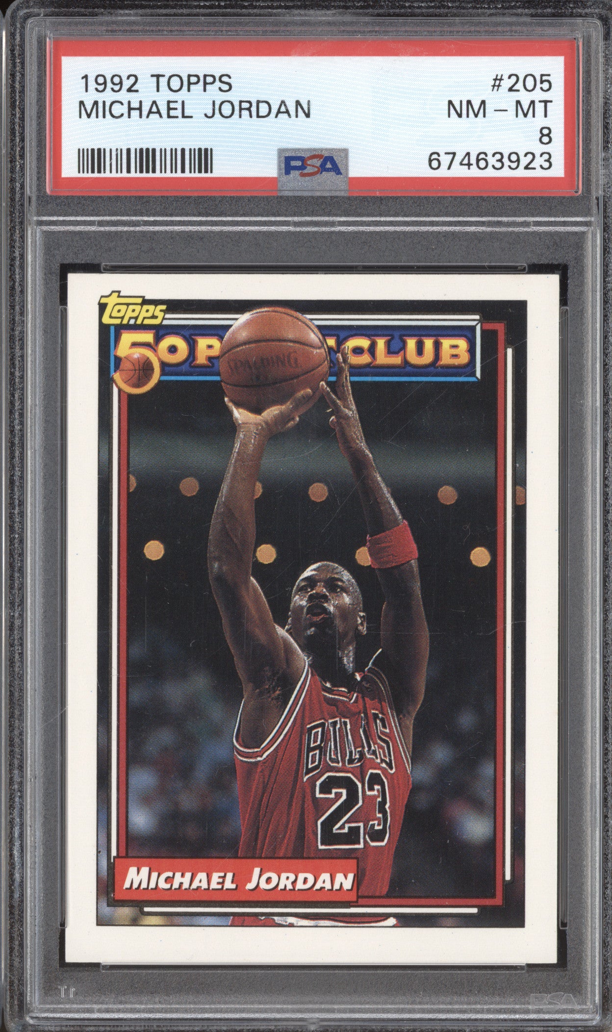 1992 Topps 205 Michael Jordan PSA 8