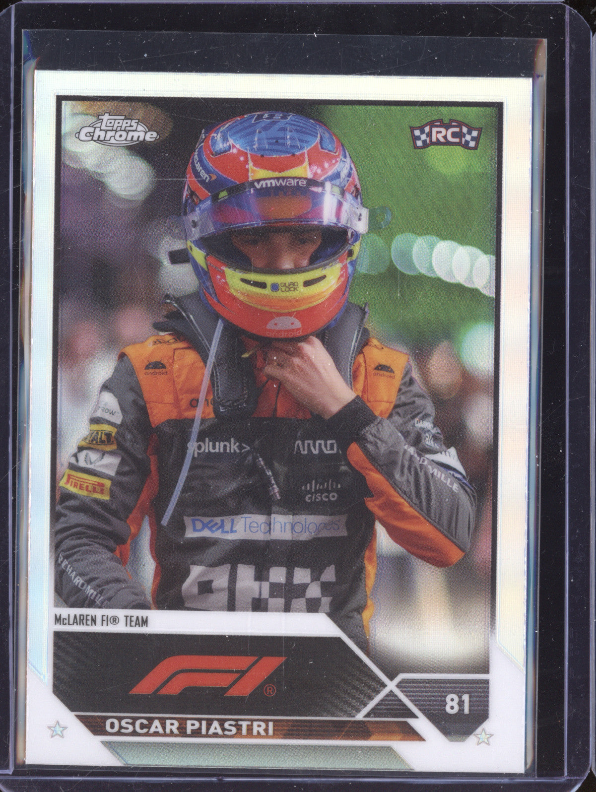 Oscar Piastri 2023 Topps Chrome F1 41 Refractor RC