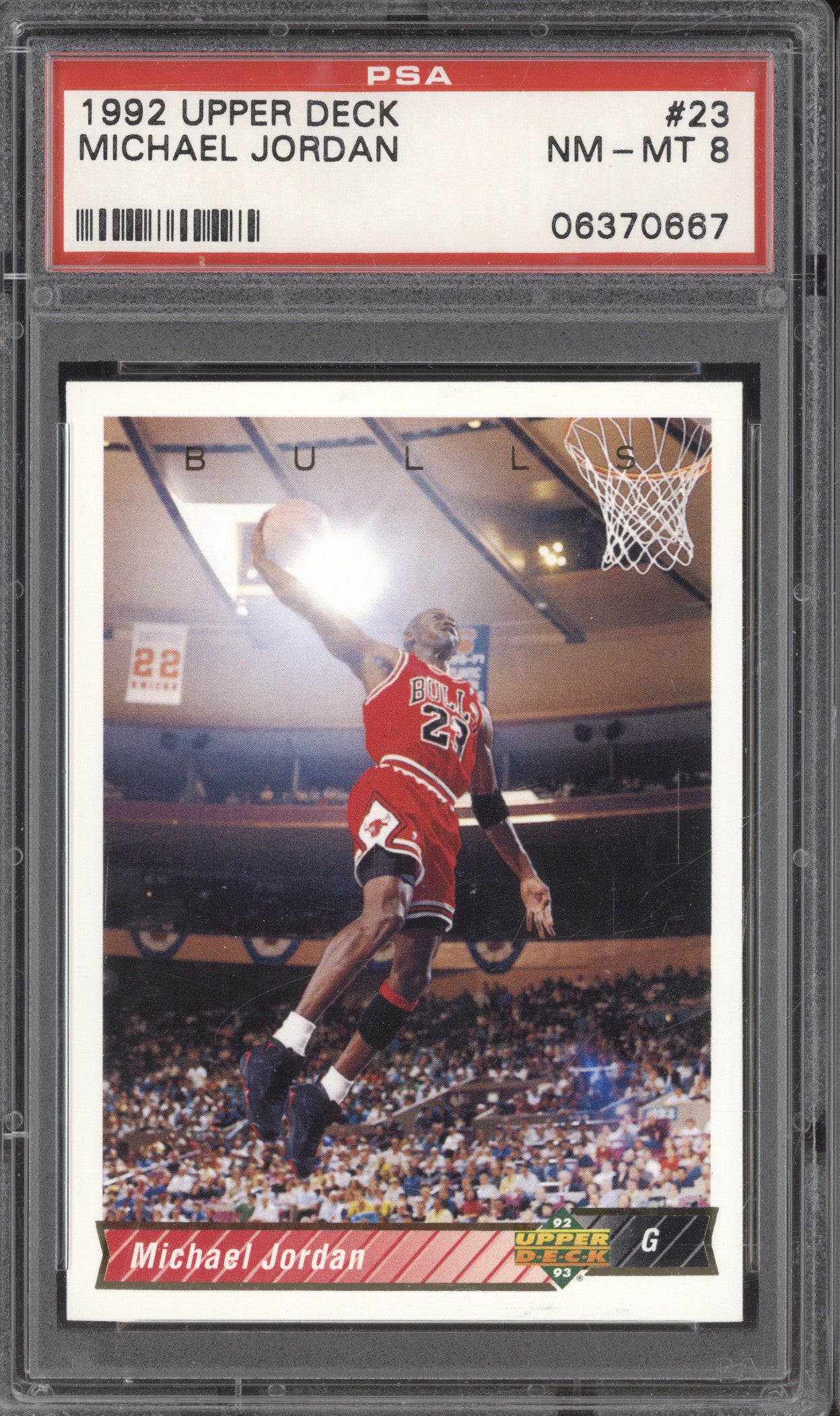 1992 Upper Deck 23 Michael Jordan PSA 8