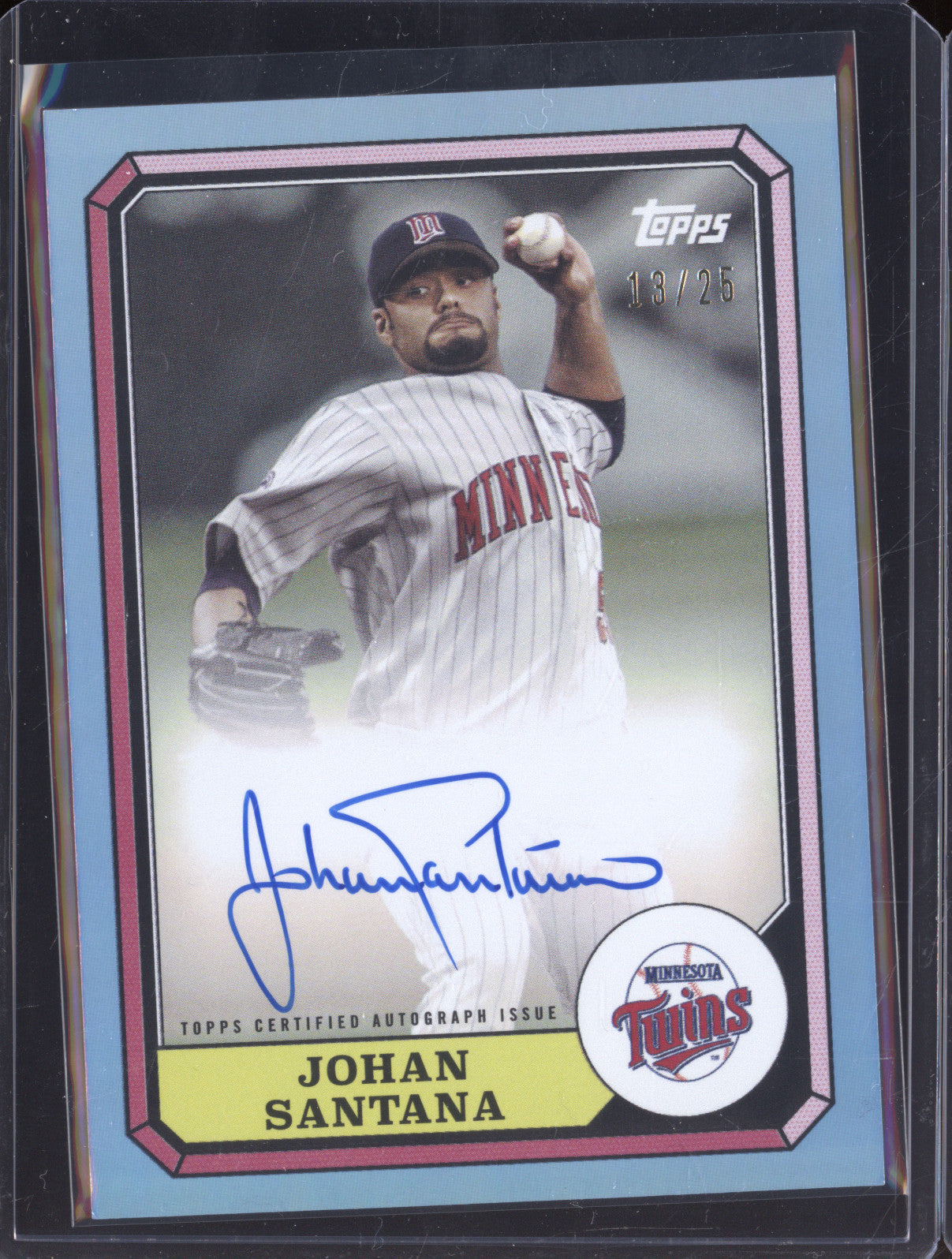 Johan Santana 2025 Topps Archives 87BBA-JSA Auto /25