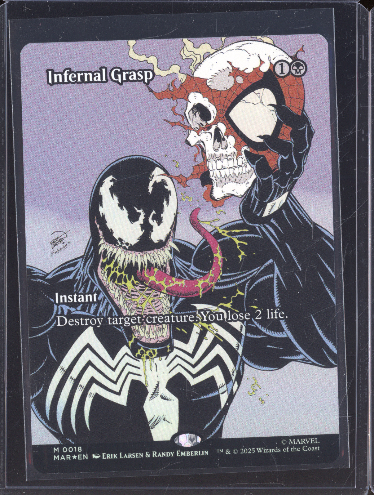 2025 Magic The Gathering Marvel Spider-Man M 18 Infernal Grasp Foil Borderless