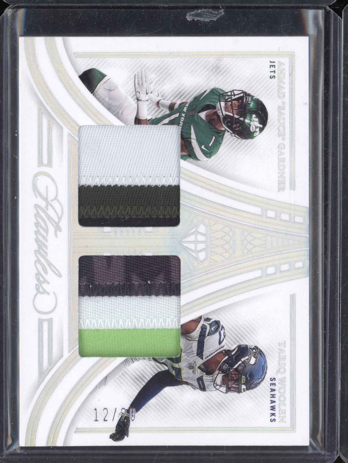 Gardner Woolwen 2022 Panini Flawless DDM-CB Dual Diamond Mem Silver RC 12/20