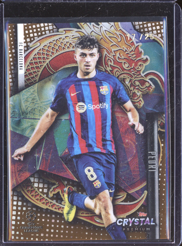 Pedri 2023-24 Topps Crystal Premium RD-PE Red Dragon 17/25