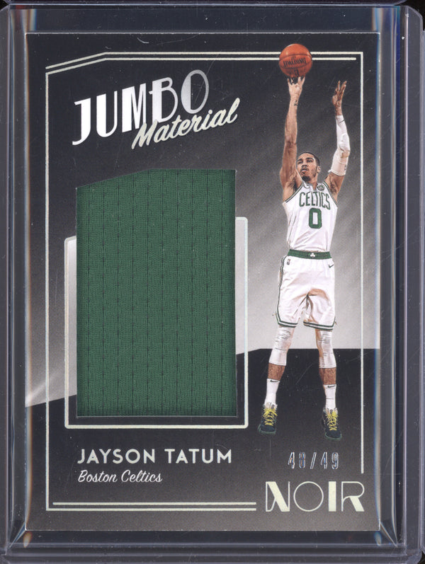 Jayson Tatum 2018-19 Panini Noir JM-JTT Jumbo Material 48/49