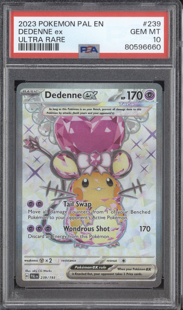 Dedenne ex 2023 Pokemon Paldean Evolved 239/193 Ultra Rare PSA 10