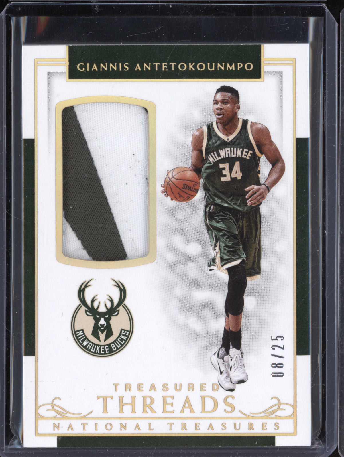 Giannis Antetokounmpo 2016-17 Panini NT 23 Treasured Threads Prime 8/25