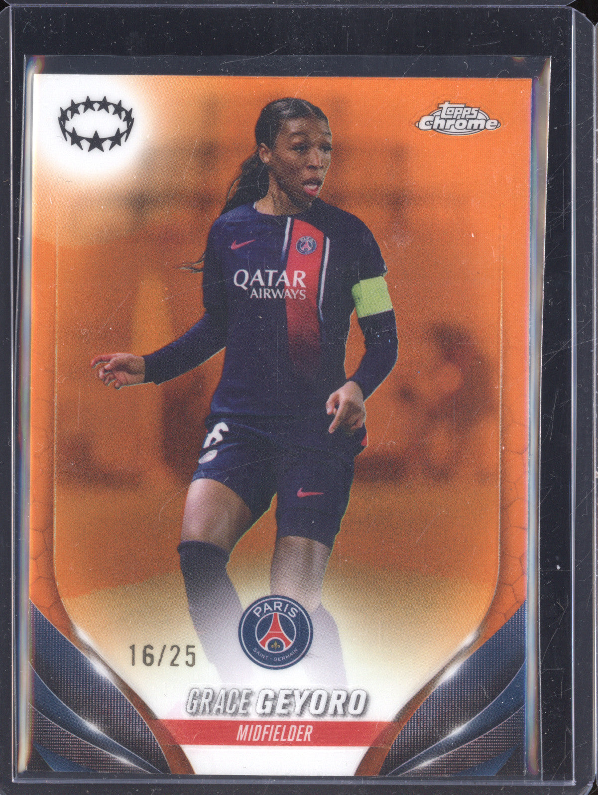 Grace Geyoro 2023-24 Topps Chrome Women's 8 Orange Refractor 16/25