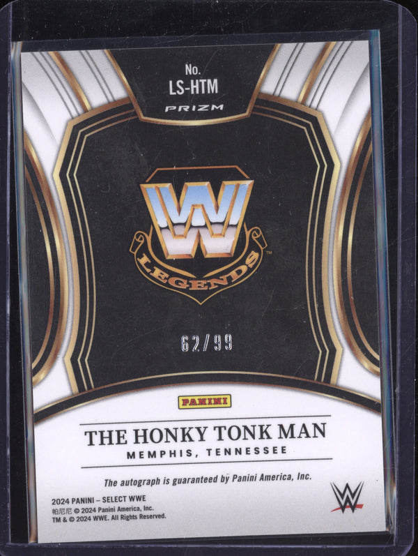 The Honky Tonk Man 2024 Panini Prizm LS-HTM Legendary Signatures Red 62/99