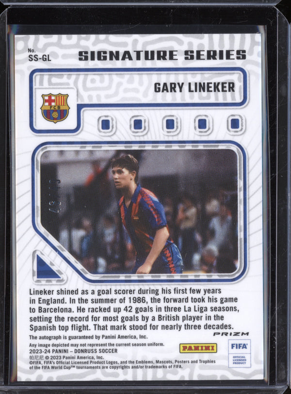 Gary Lineker 2023-24 Panini Donruss SS-GL Signature Series Red 46/49