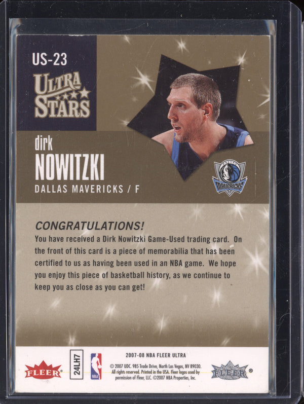 Dirk Nowitzki 2007-08 Fleer Ultra US-23 Ultra Stars Jersey