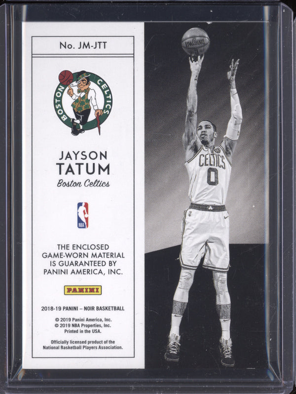 Jayson Tatum 2018-19 Panini Noir JM-JTT Jumbo Material 48/49