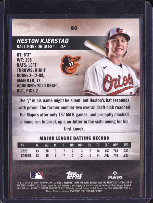 Heston Kjerstad 2024 Topps Stadium Club 80 Rookie Design Variation RC