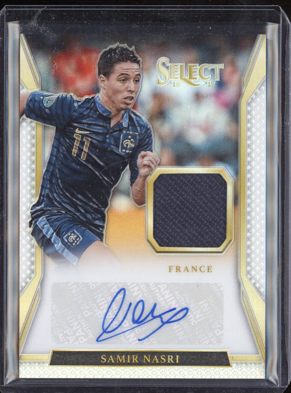 Samir Nasri 2016-17 Panini Select JA-SN Jersey Auto White 52/90