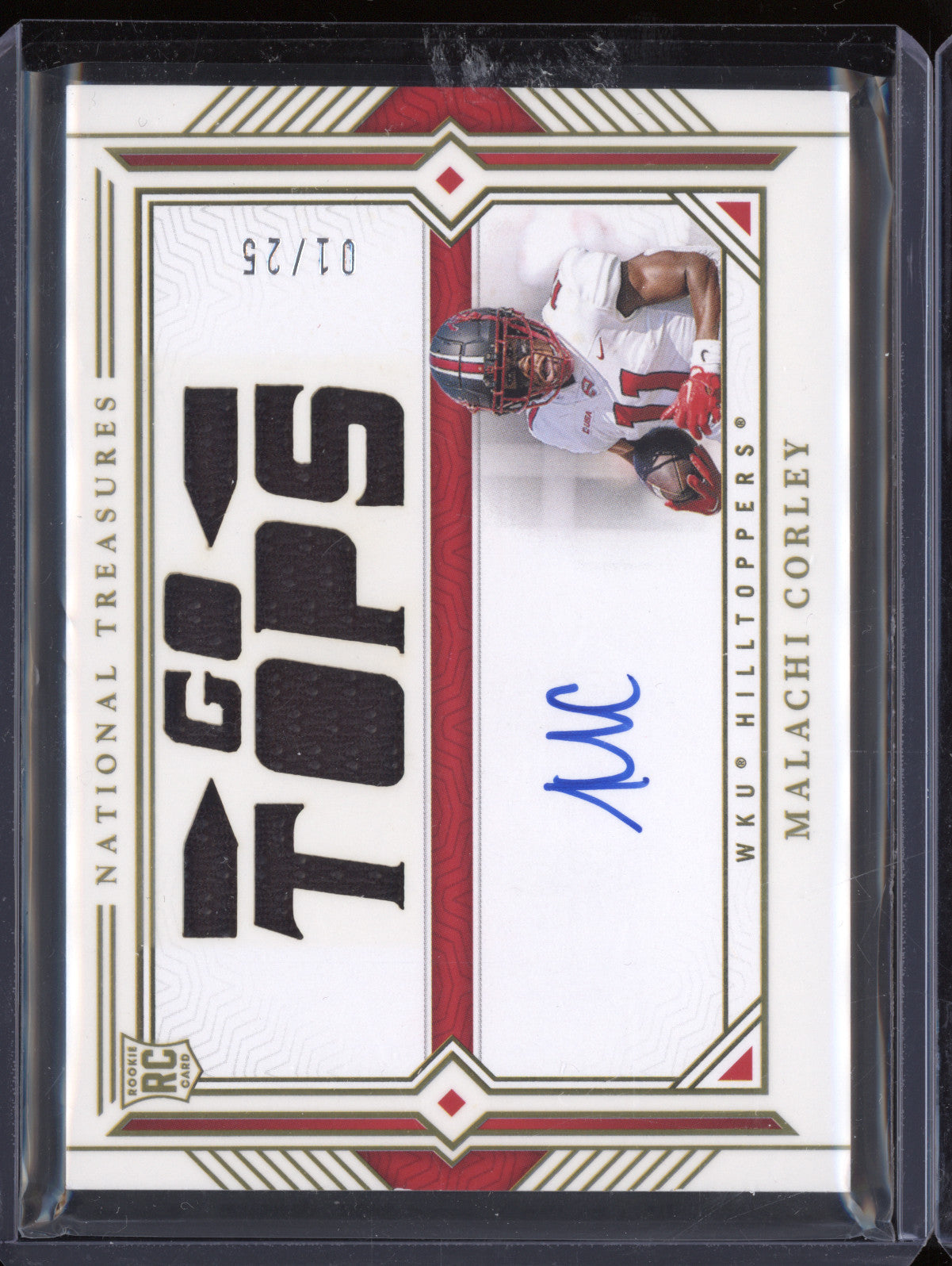 Malachi Corley 2024 Panini NT Collegiate TSS-MC Rookie Team Slogan Auto RC 1/25