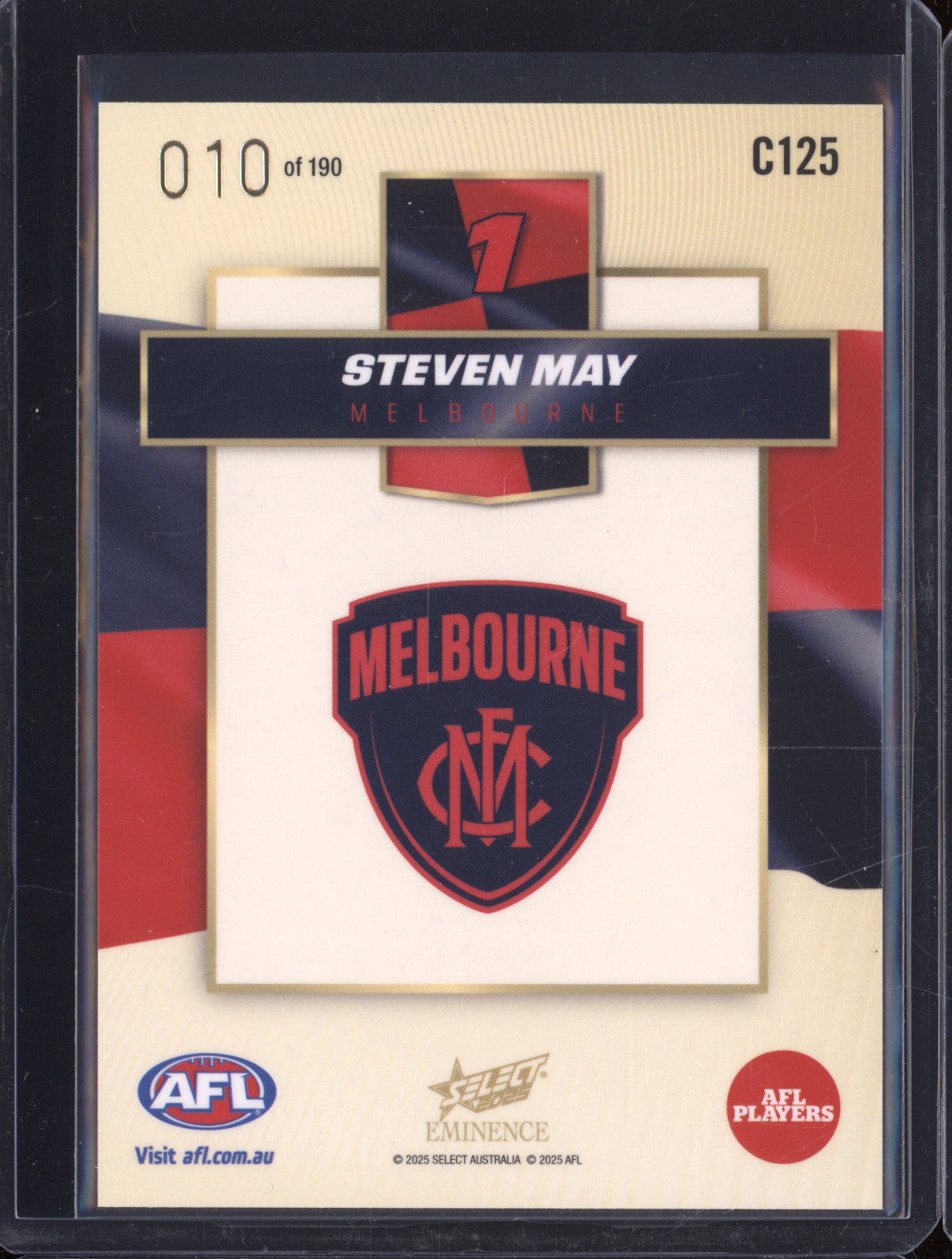2025 AFL Select Eminence Colours C125 Steven May 010/190
