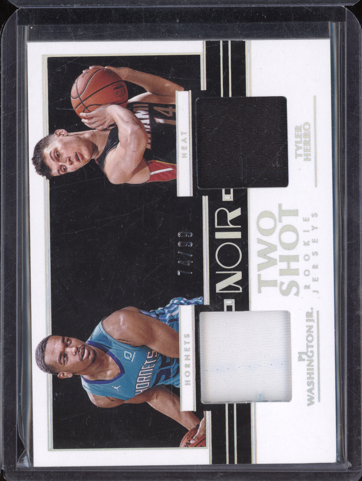 Washington Jr Herro 2019-20 Panini Noir TS-PT Two Shot Rookie Jerseys RC 74/99