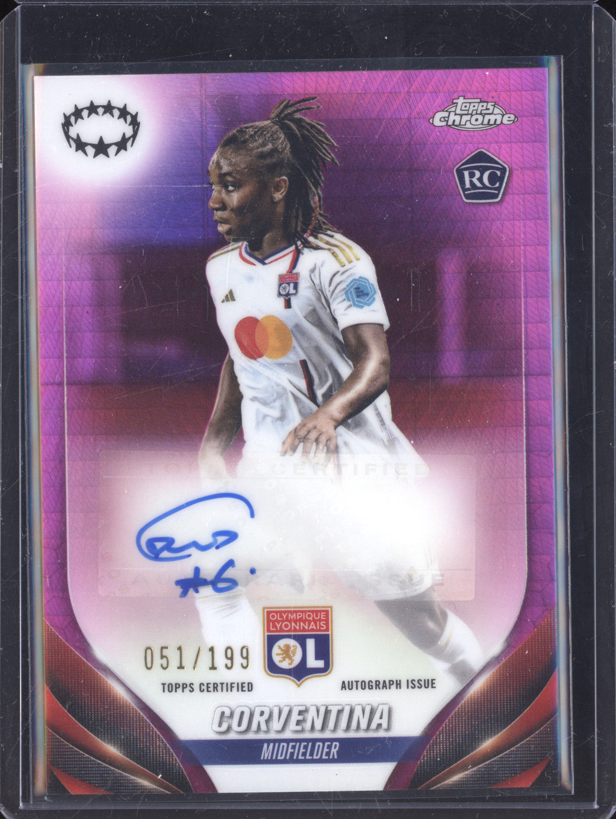 Corventina 2023-24 Topps Chrome A-CV Pink Geometric Refractor Auto RC 51/199