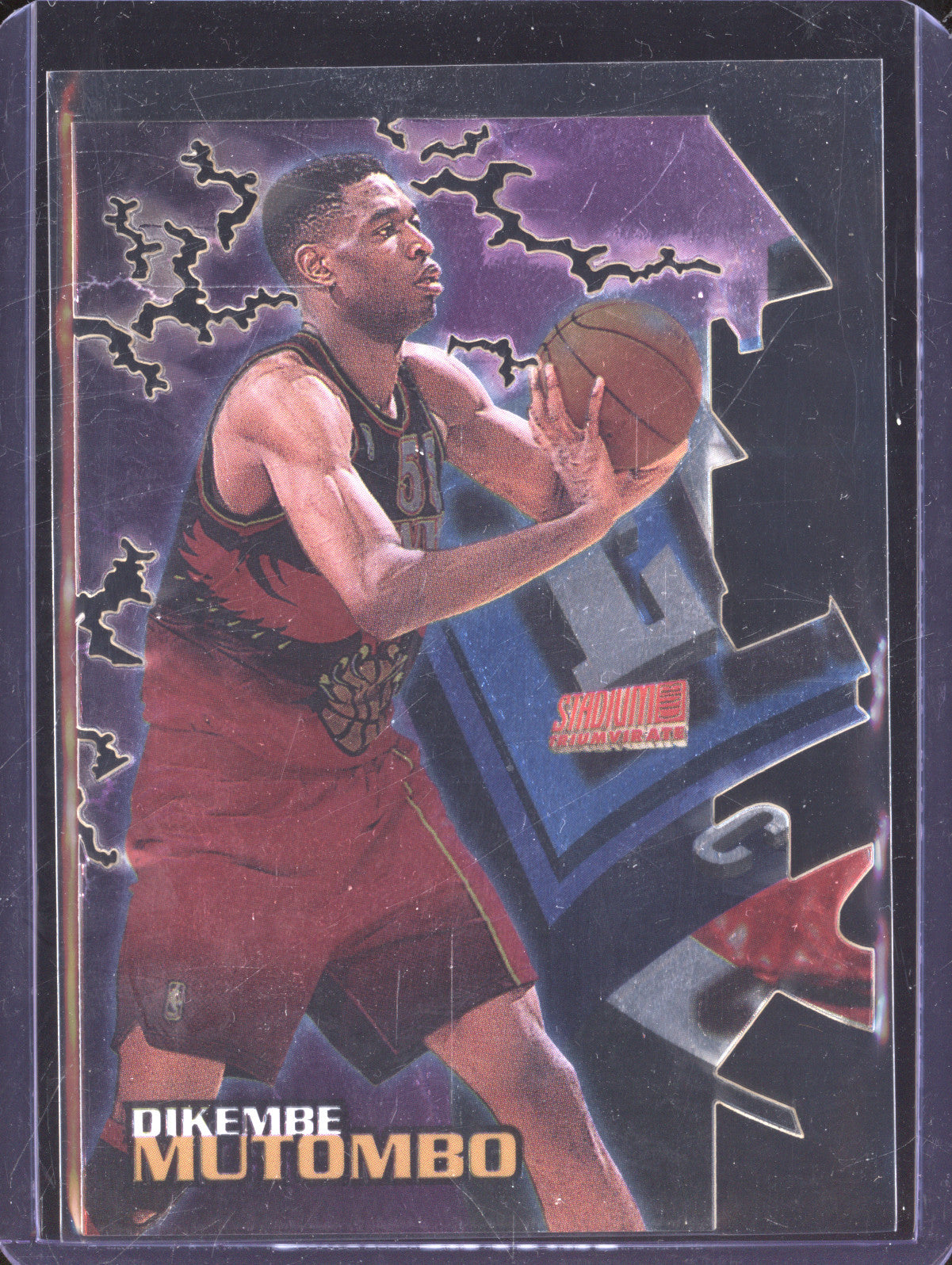 Dikembe Mutombo 1997-98 Topps Stadium Club Triumvirate T11A