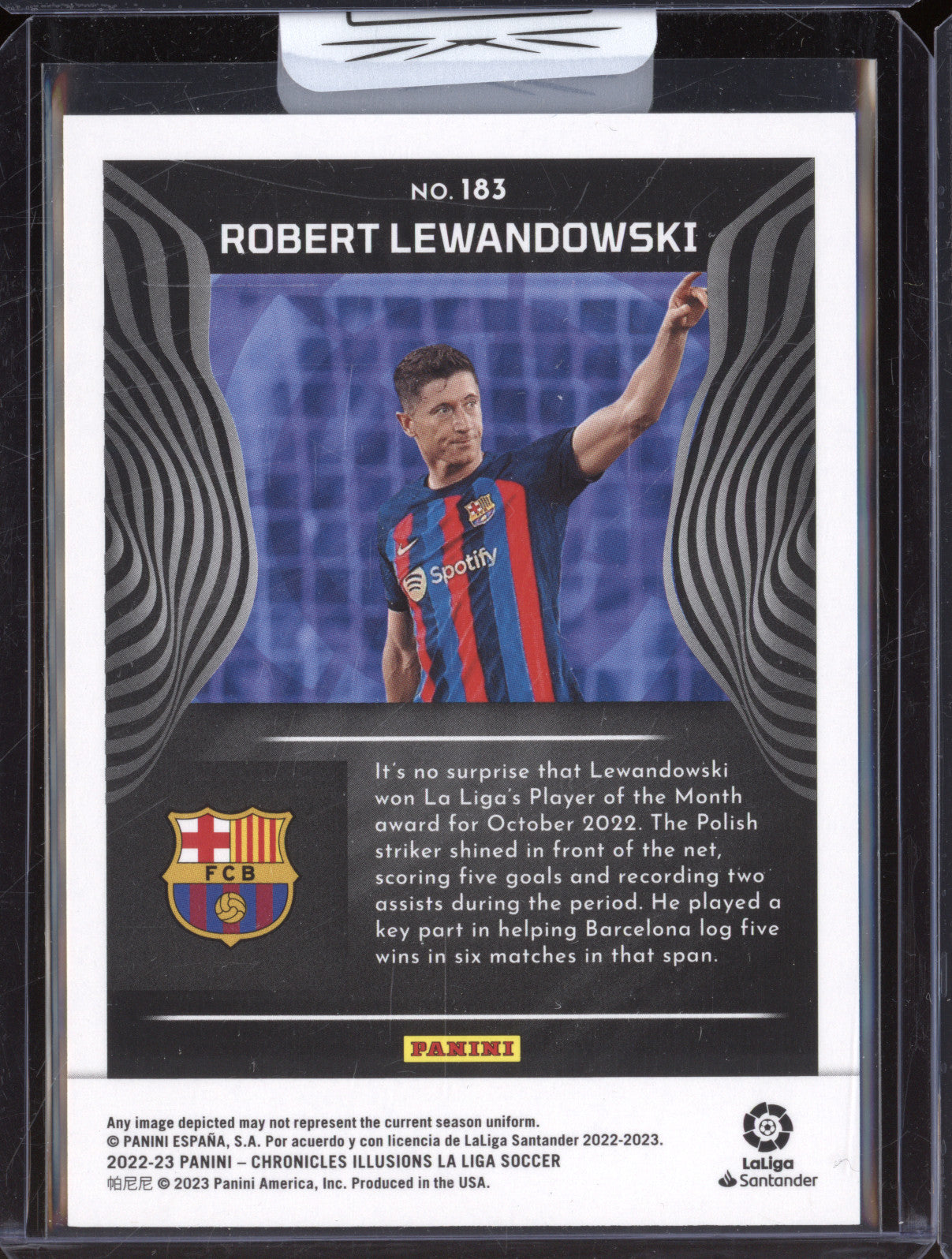 2022-23 Panini Chronicles Soccer 183 Robert Lewandowski Cracked Ice 19/23