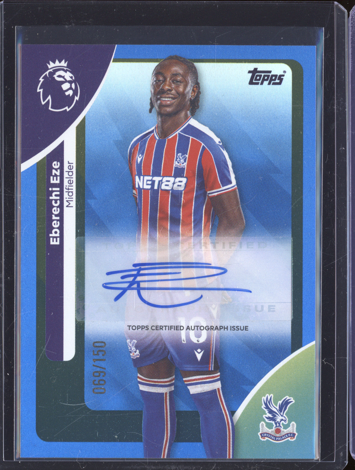 2025-26 Topps Premier League AC-EE Eberechi Eze Blue Auto 069/150