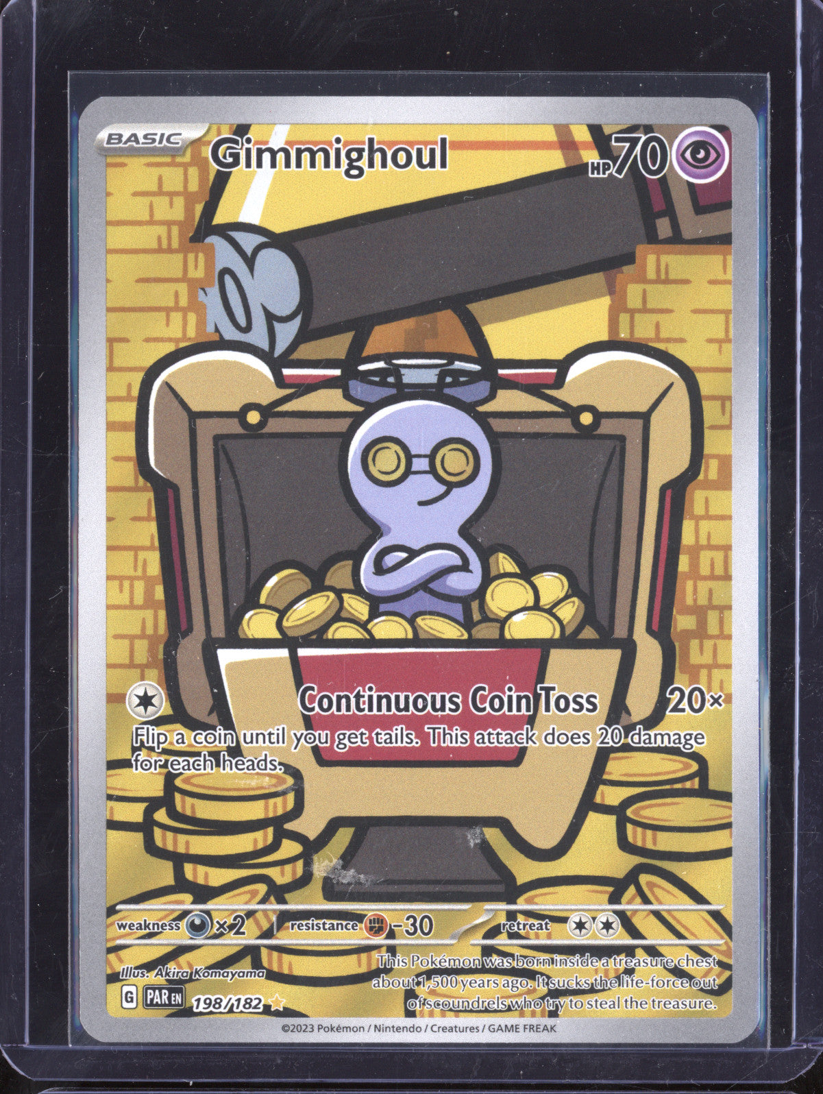 Gimmighoul 2023 Pokemon Paradox Rift 198/182 Illustration Rare