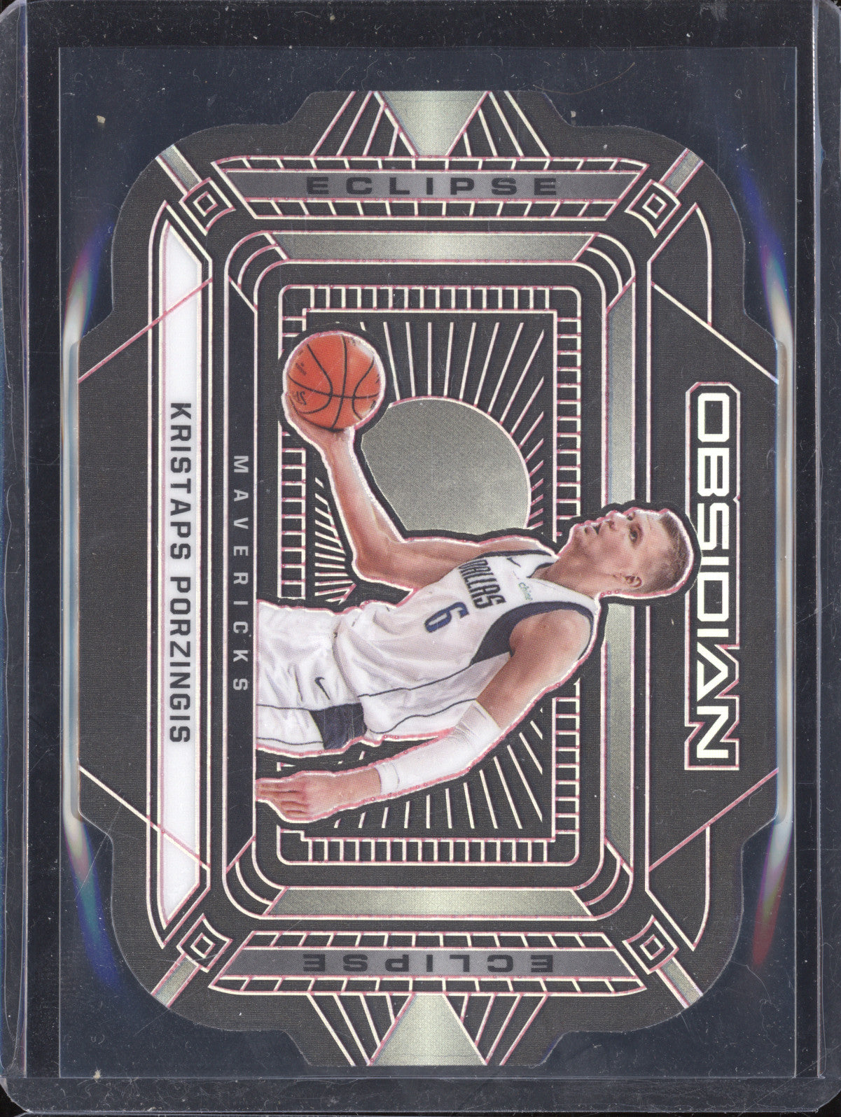 Kristaps Porzingis 2020-21 Panini Obsidian 34 Eclipse Red 5/5