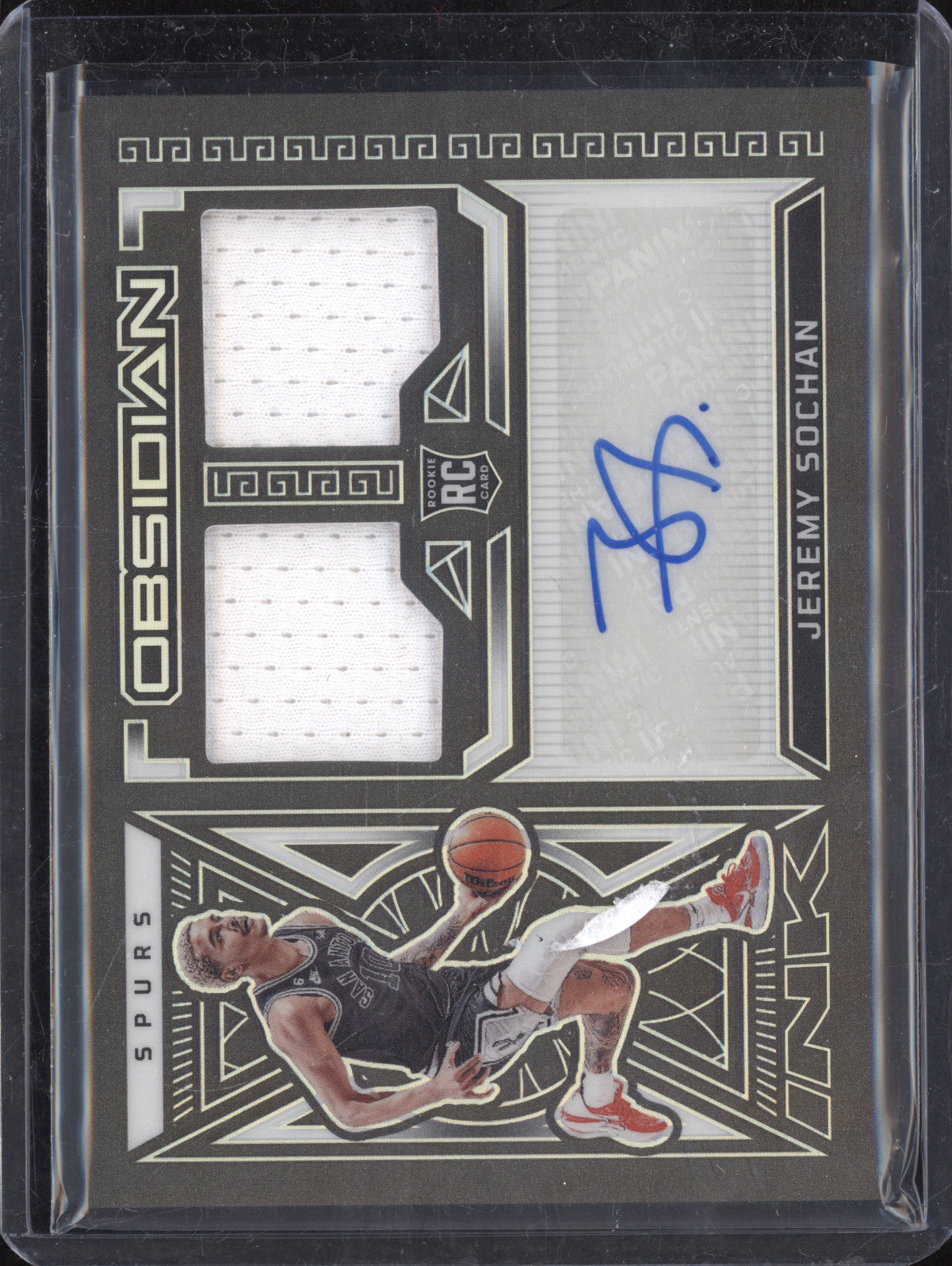 Jeremy Sochan 2022-23 Panini Obsidian RJI-SJS Rookie Jersey Ink RC 59/99