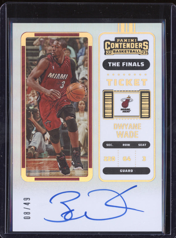 Dwyane Wade 2022-23 Panini Contenders VT-DMH Veteran Finals Ticket 8/49