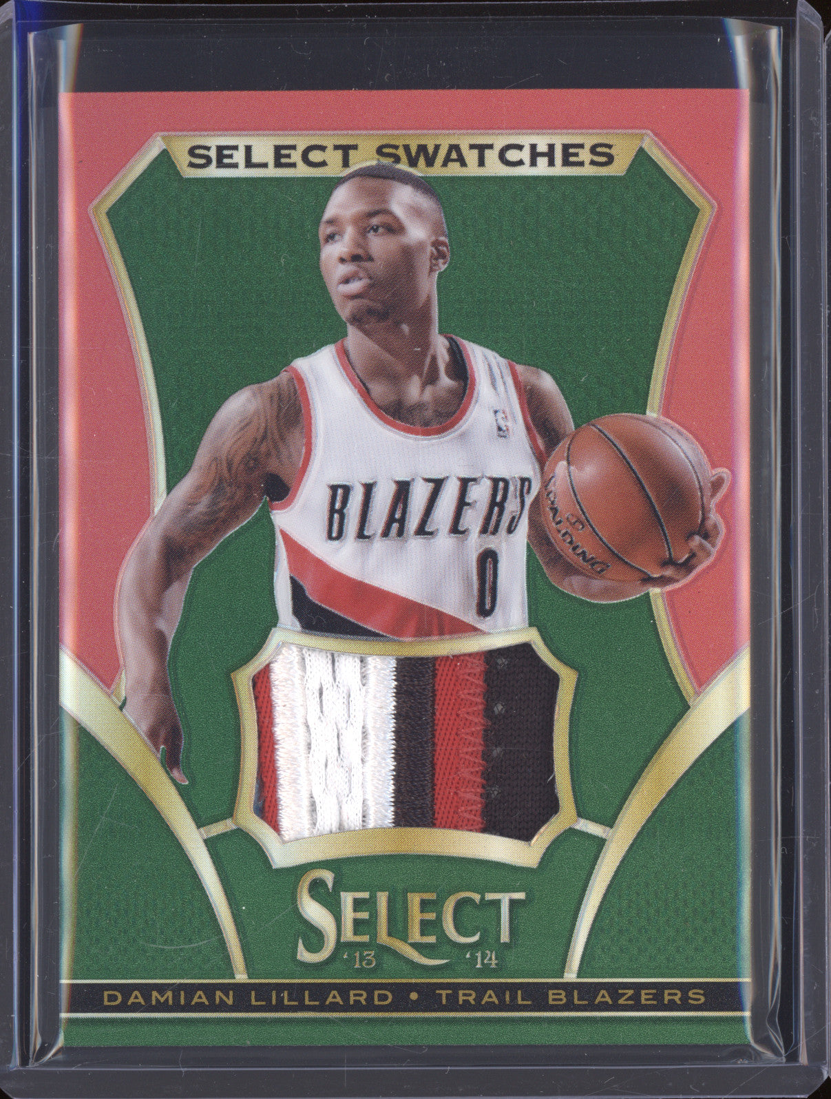 Damian Lillard 2013-14 Panini Select 77 Select Swatches Green  5/5