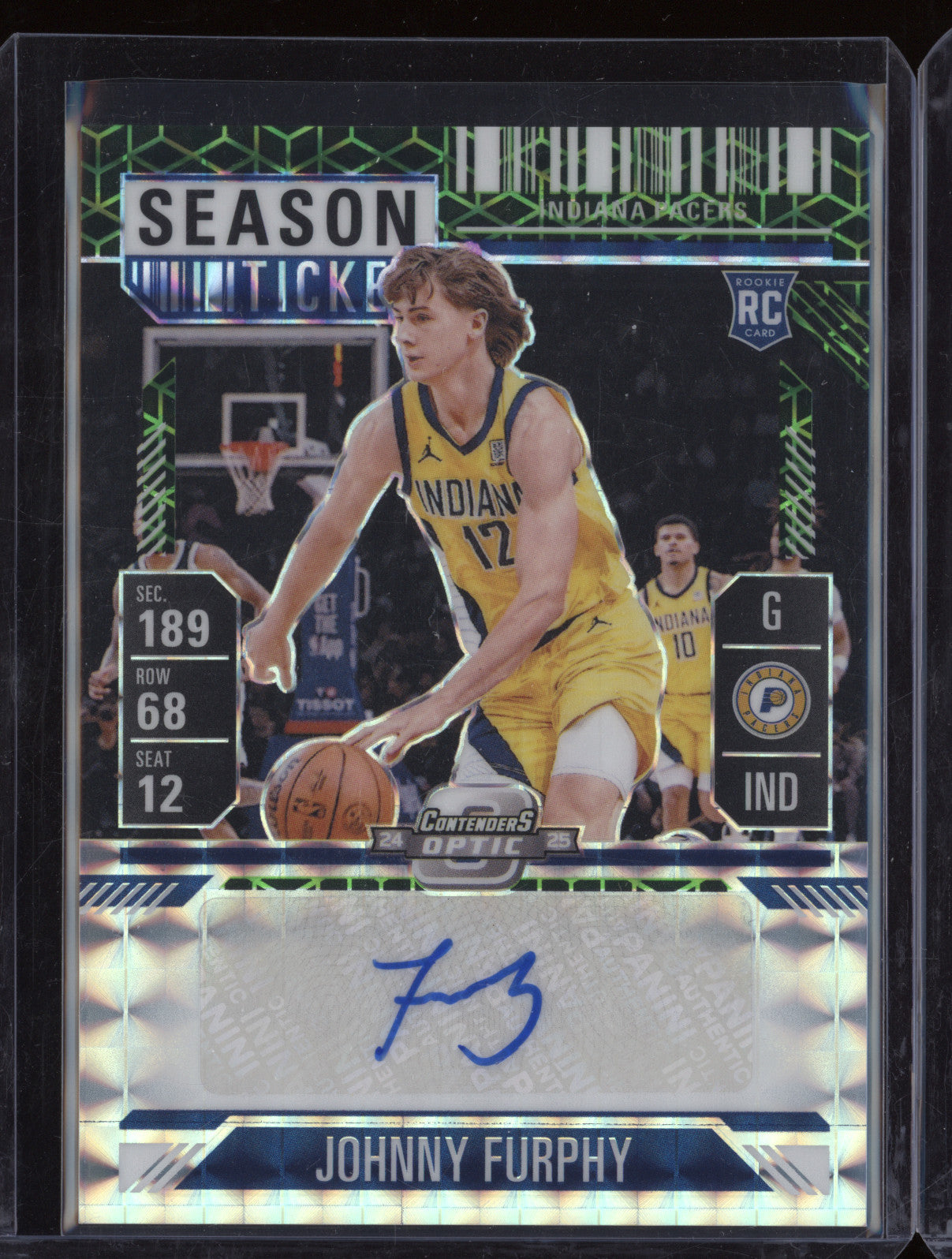 Johnny Furphy 2024-25 Panini Mosaic RST-FUR Spectris Green FOTL RC 2/5