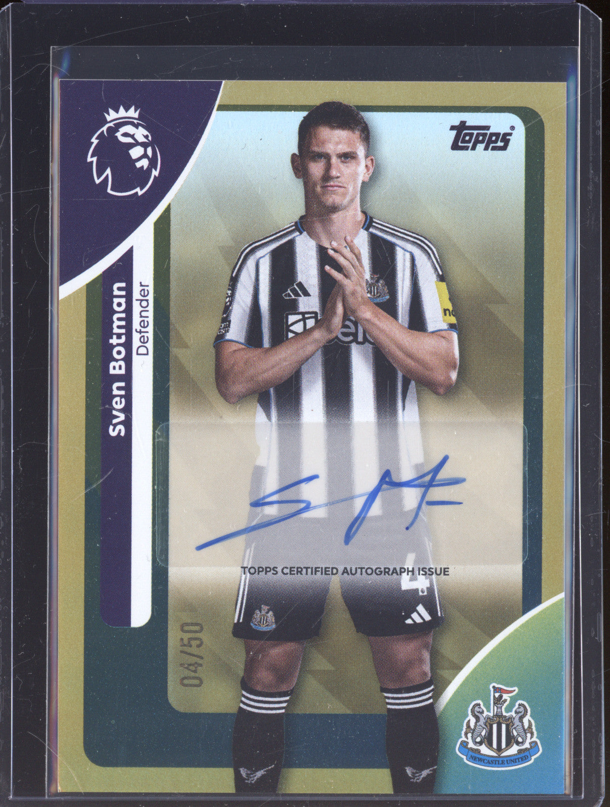 2025-26 Topps Premier League AC-SB Sven Botman Gold Auto 04/50